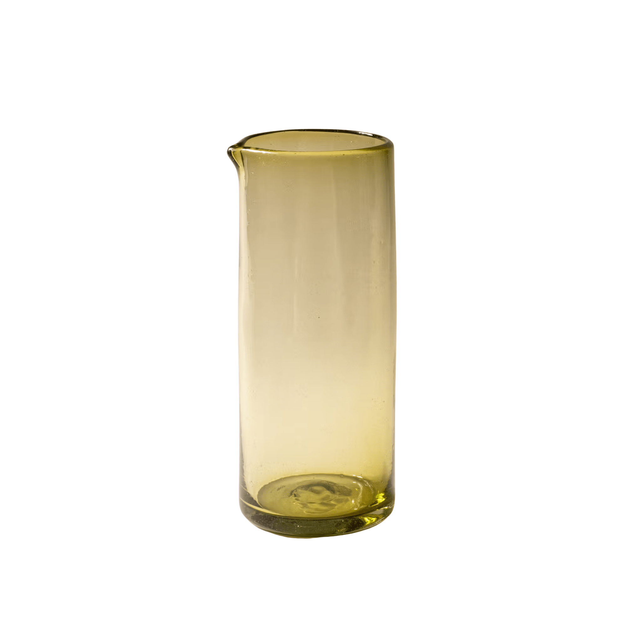 Recycled Handblown Glass Pitcher - Peridot
