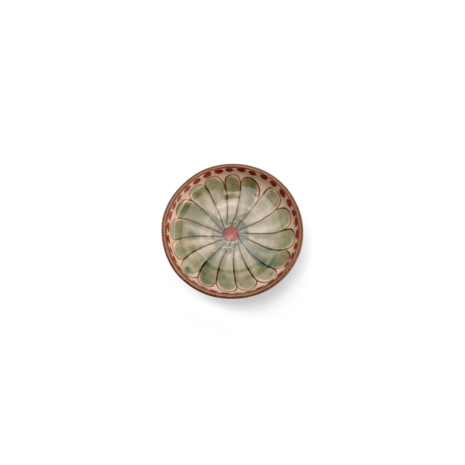 Decorative ceramic plate with floral design on a white background