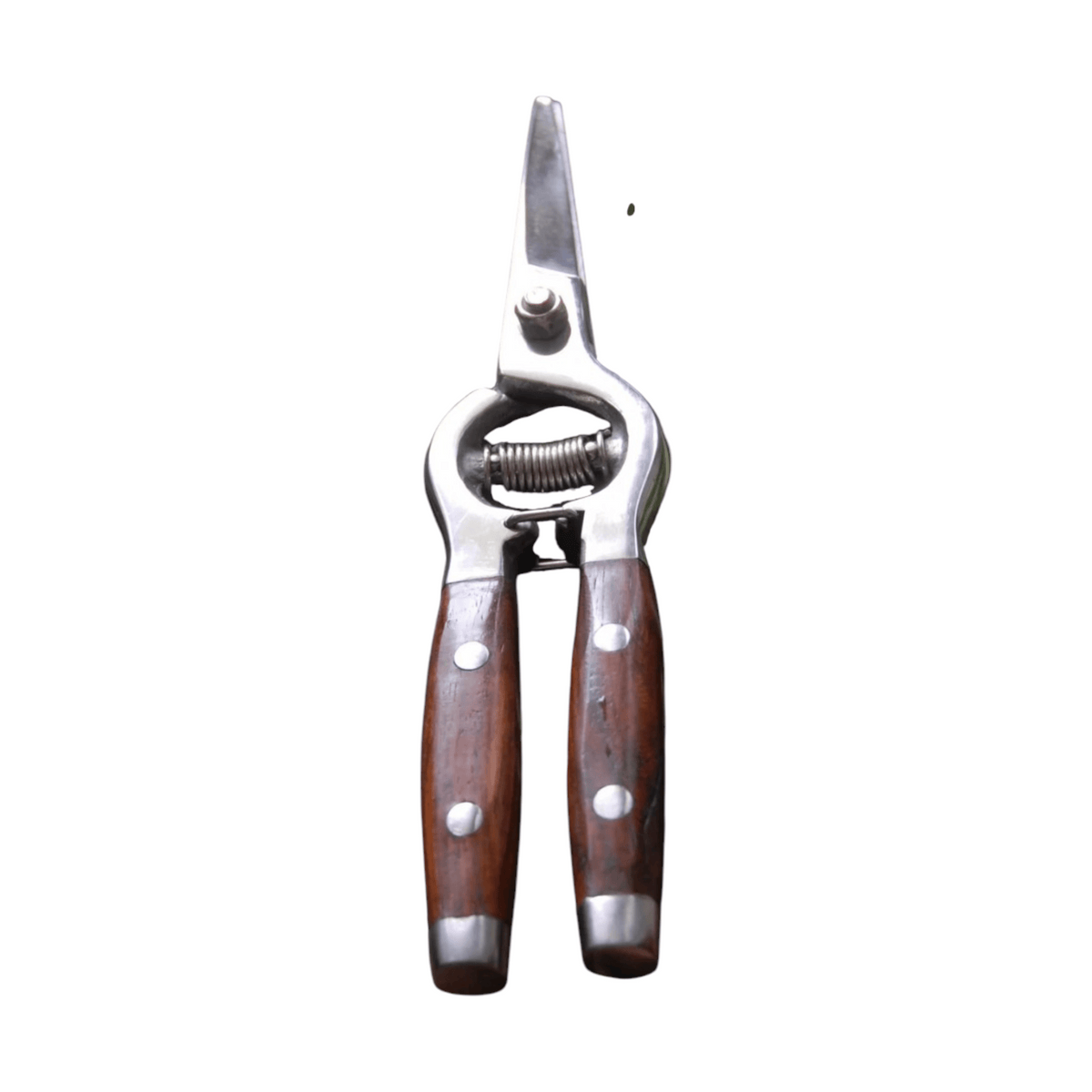 Redwood Floral Snips by Earth & Nest with red wood handles and stainless steel blades