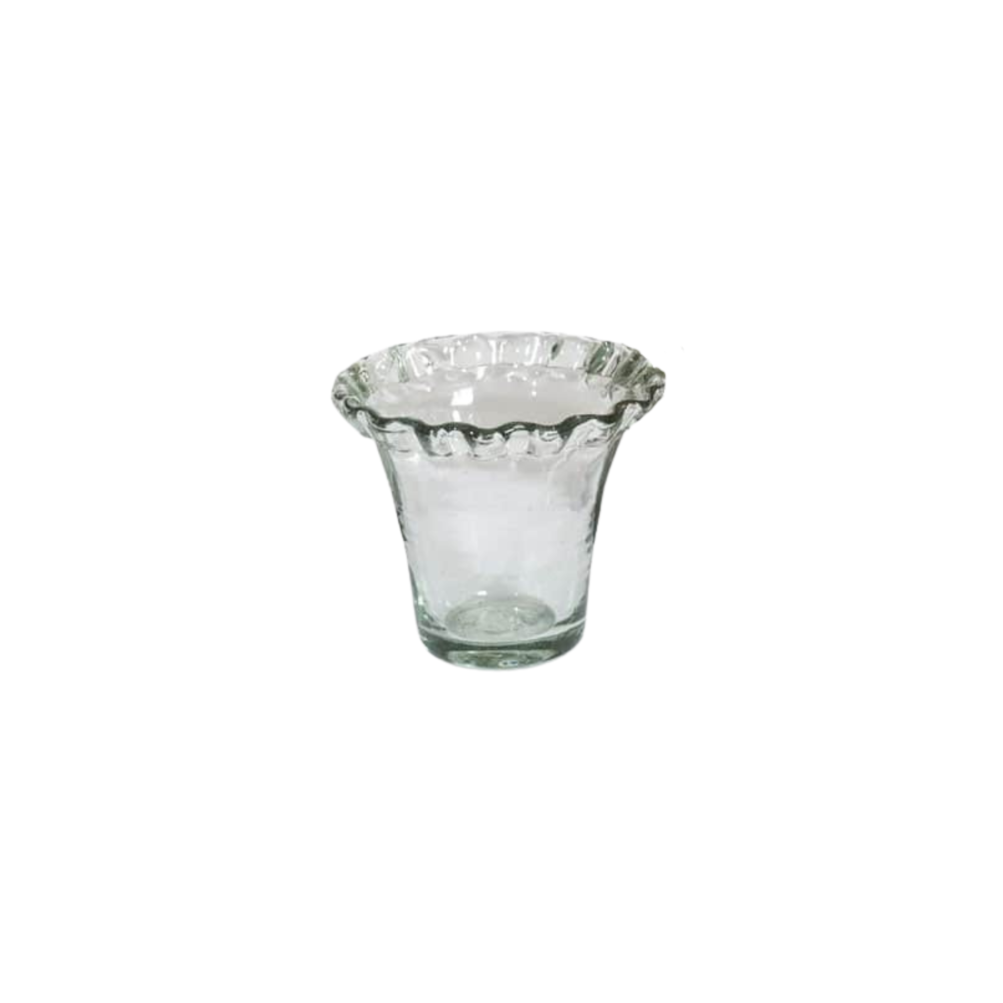 Scalloped Edge Glass Vase