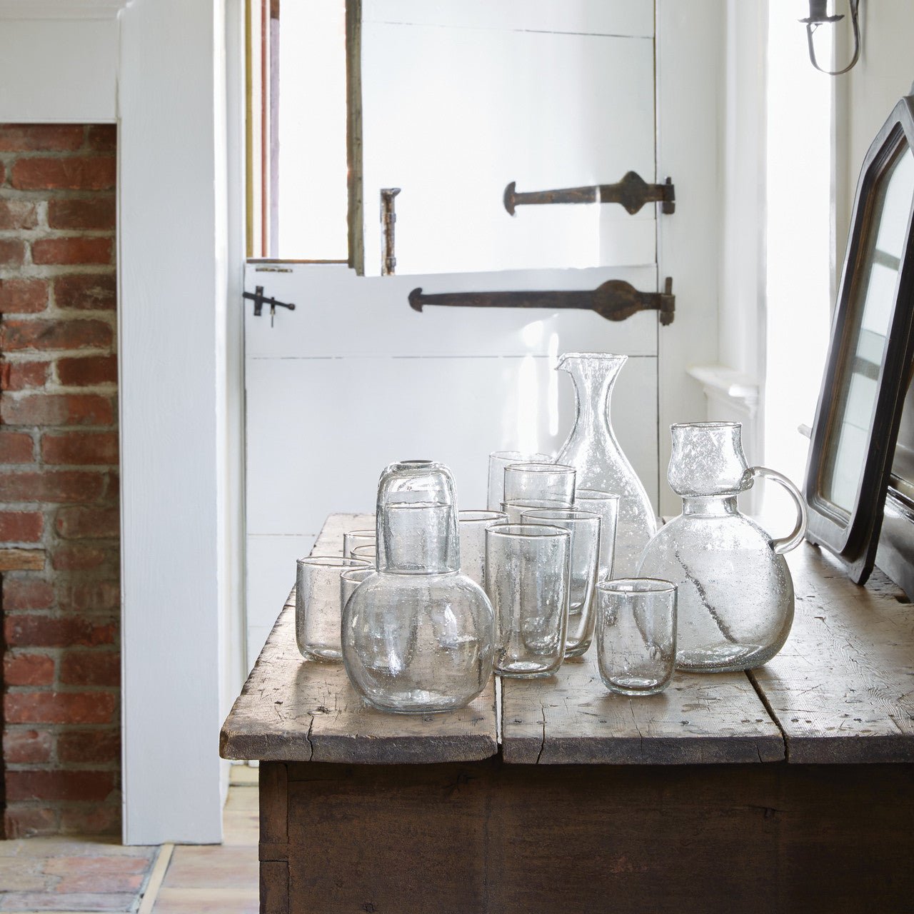 Seeded Glass Carafe
