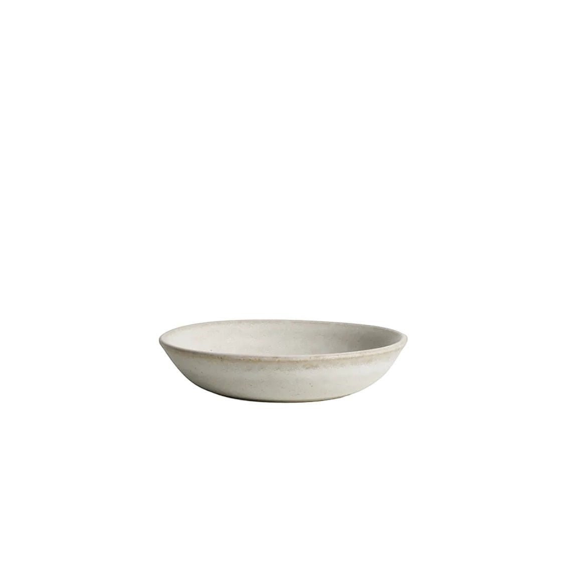 Standard Affair Snack Bowl in oat glaze, front view