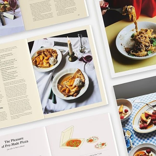 Calimia Home Table for Two cookbook pages featuring recipes, food photography, and illustrations for intimate dining.