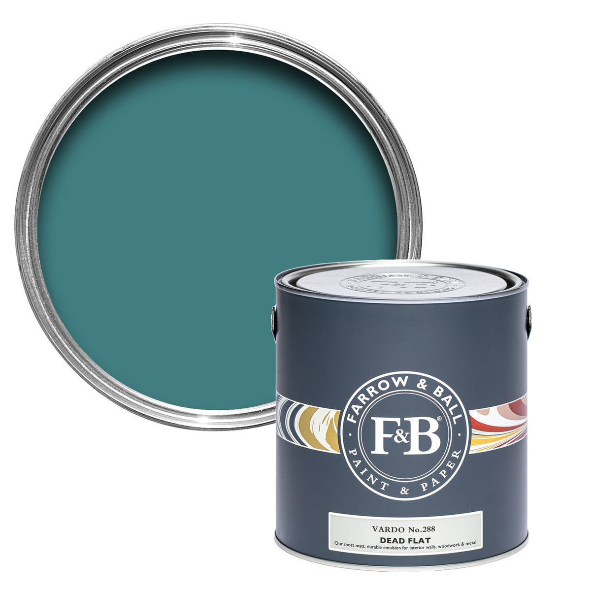 Farrow & Ball Vardo No.288 paint tin and color swatch