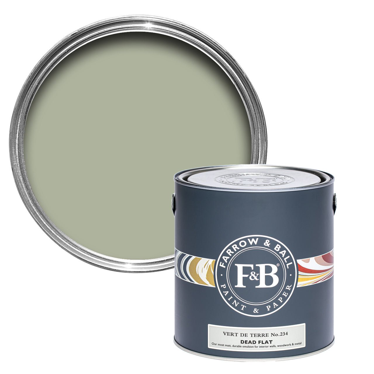 Vert De Terre No.234 paint tin and swatch