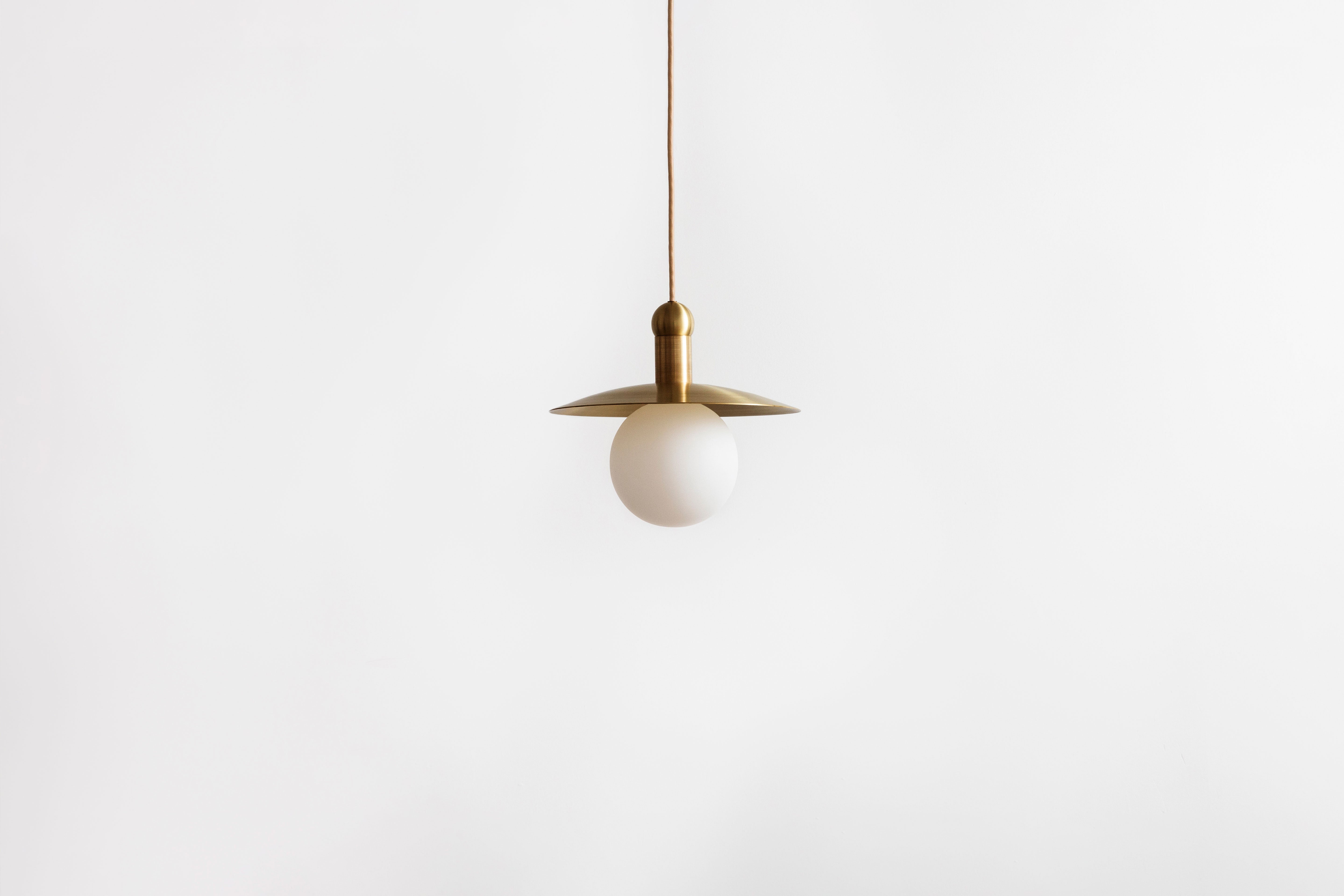Workstead Helios Cord Pendant in Lost Brass