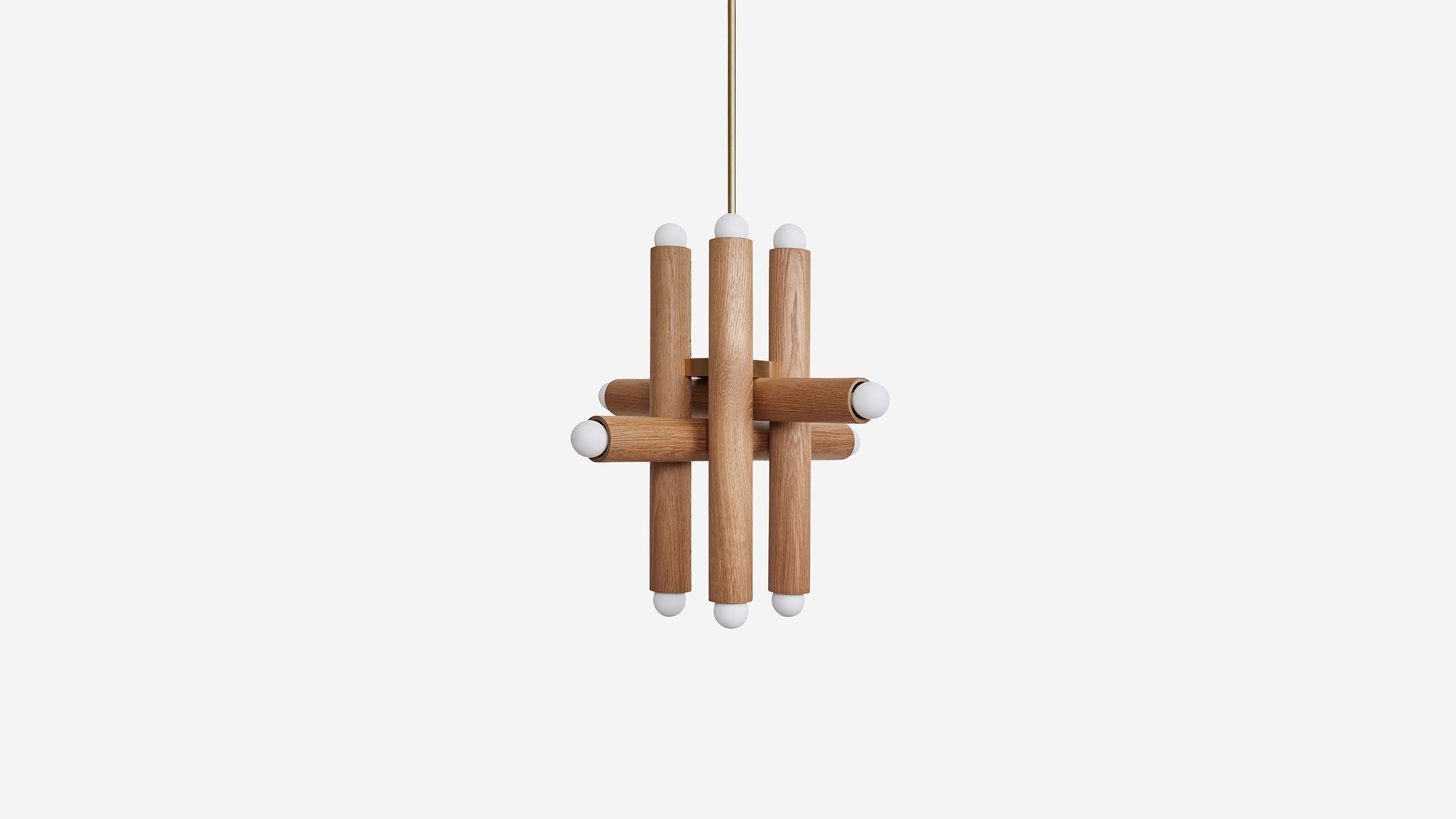 Workstead Hieroglyph Pendant XII, nested wood cylinders