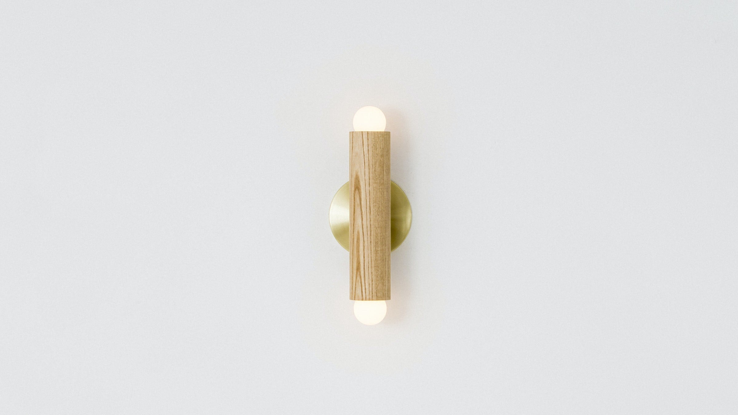 Workstead Lodge Double Sconce in Natural Oak