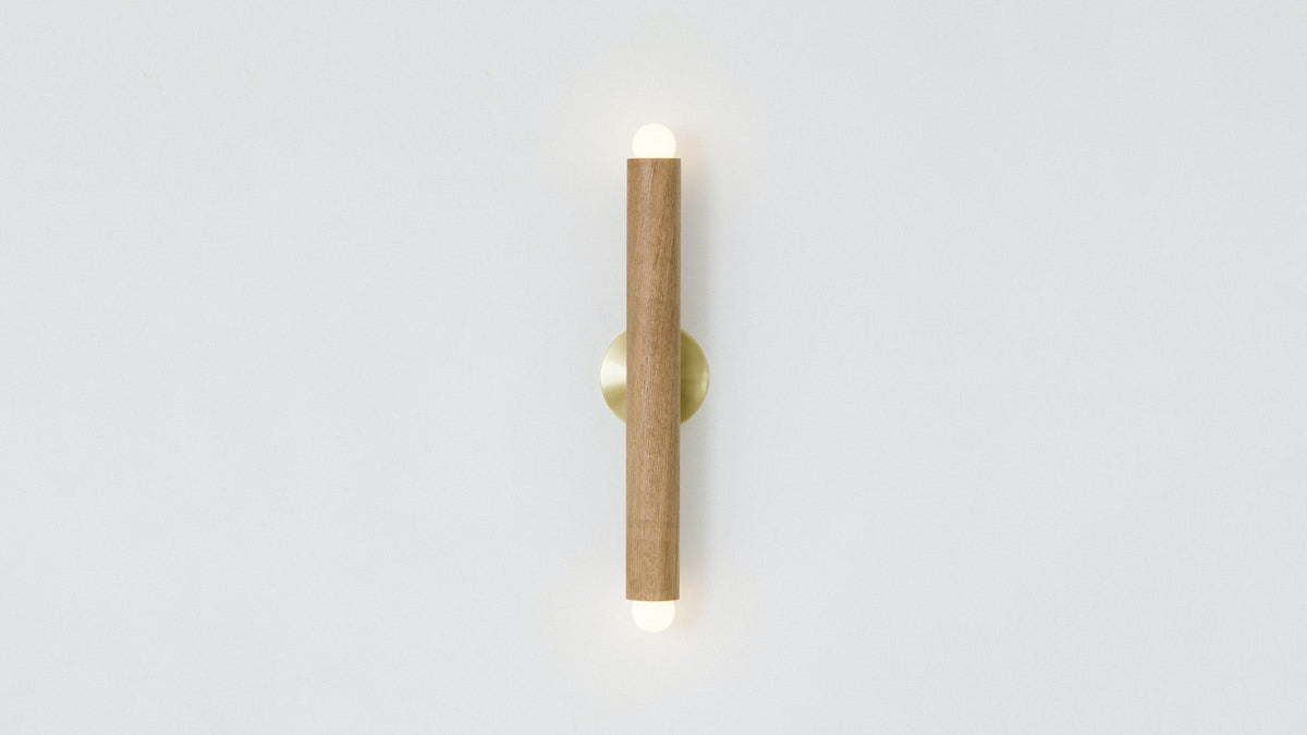 Workstead Lodge Linear Sconce in Natural Oak