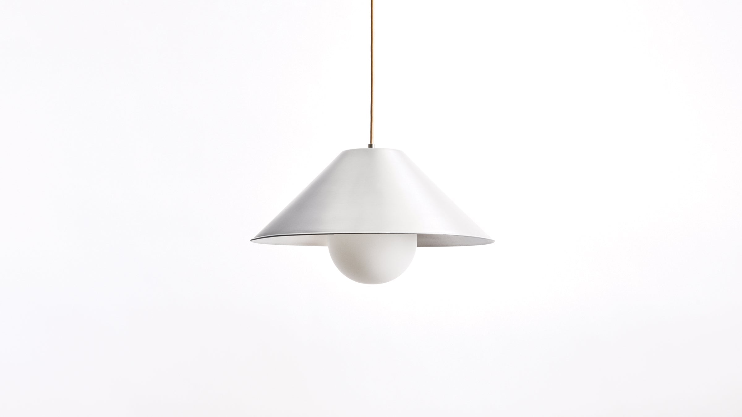 Workstead Monumental Pendant Small in Waxed Aluminum
