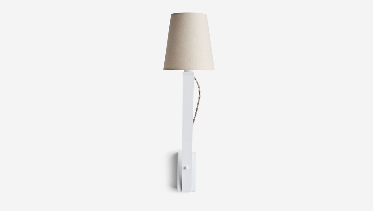 Workstead Needle Sconce in Matte White Enamel