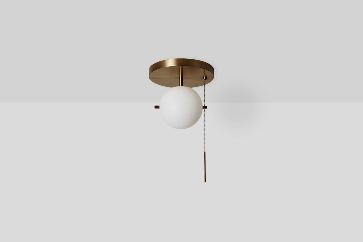 Workstead Signal Pendant Flush Mount in Lost Brass