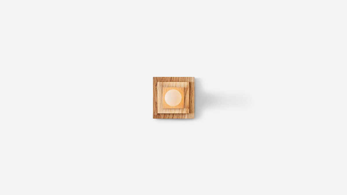 Workstead Stockade Step Sconce in Natural Oak