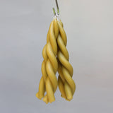Twisted Candle, Goldenrod by WAX Atelier, hand-dipped beeswax, view 4