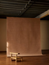 Armadillo Aerie Rug in Bellini, detail of the linen, wool, and jute weave and texture