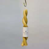 Twisted Candle, Goldenrod by WAX Atelier, hand-dipped beeswax, view 3