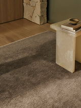 Armadillo Corsica Rug in Flannel, detail of the wool and linen weave and texture