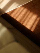 Armadillo Thatch Rug in Copper, detail of the wool weave and texture