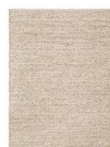 Armadillo Cirrus Rug in Wafer, corner close-up of the wool pile and edge
