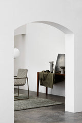 Armadillo Acacia Rug in Galapagos, hand-knotted wool and jute rug shown in a room setting