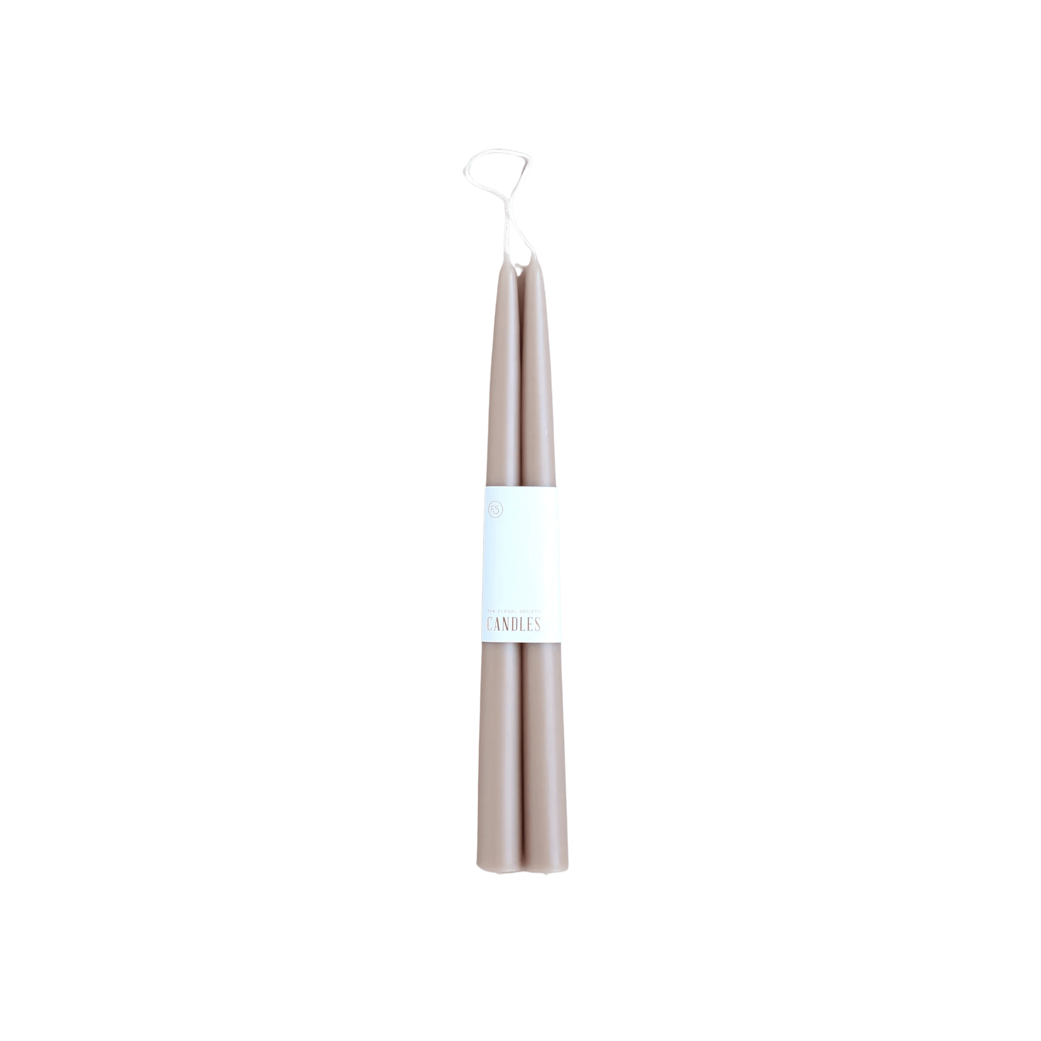 12" Dipped Taper Candles - Greige