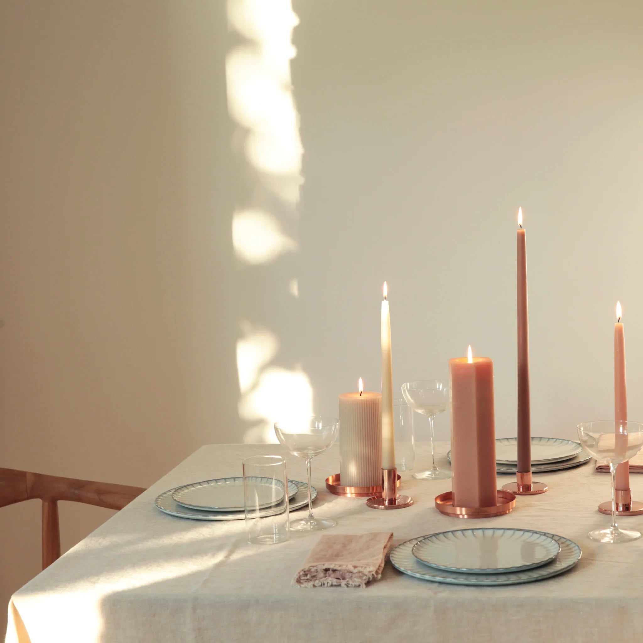 12" Dipped Taper Candles - Parchment