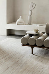 Armadillo Odessa Rug in Arborio, hand-knotted afghan wool rug shown in a room setting