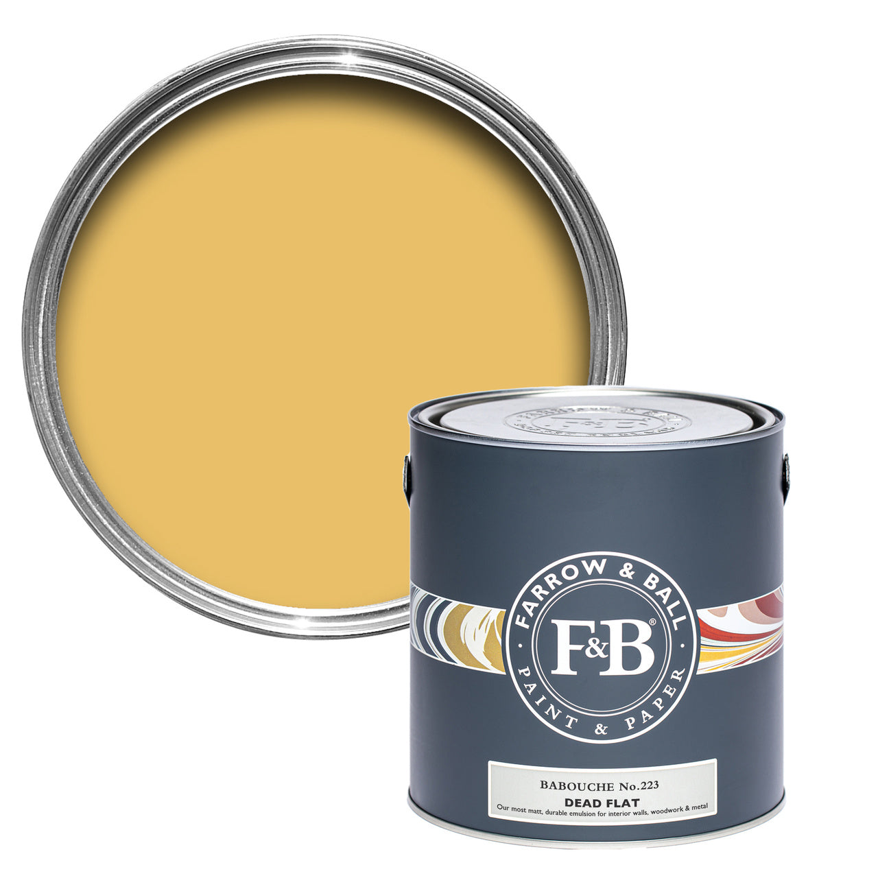 Babouche No.223 paint tin and swatch