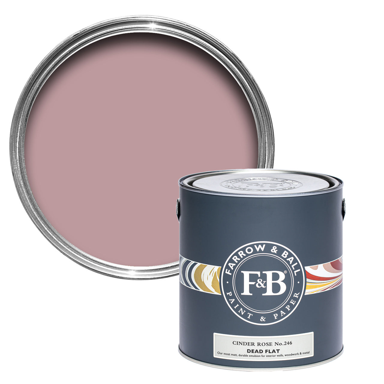 Cinder Rose No.246 paint tin and swatch