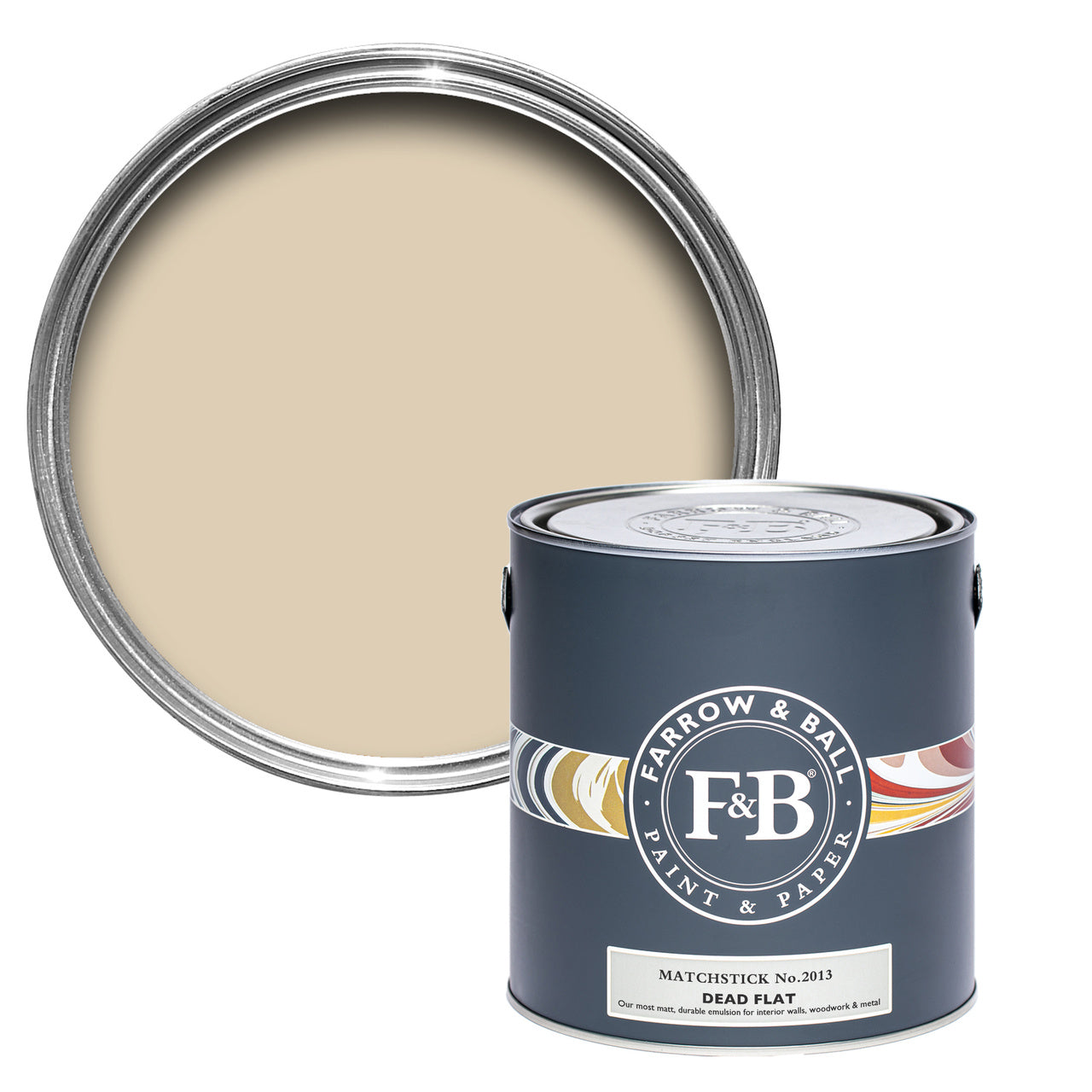 Matchstick No.2013 paint tin and swatch