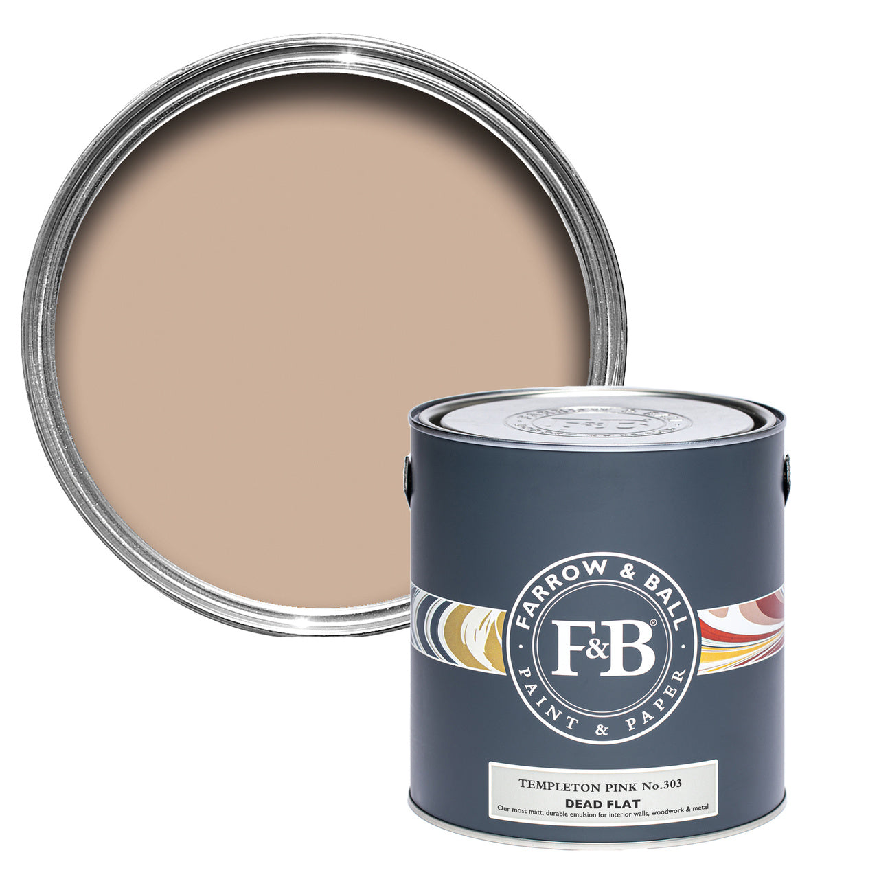 Templeton Pink No.303 paint tin and swatch