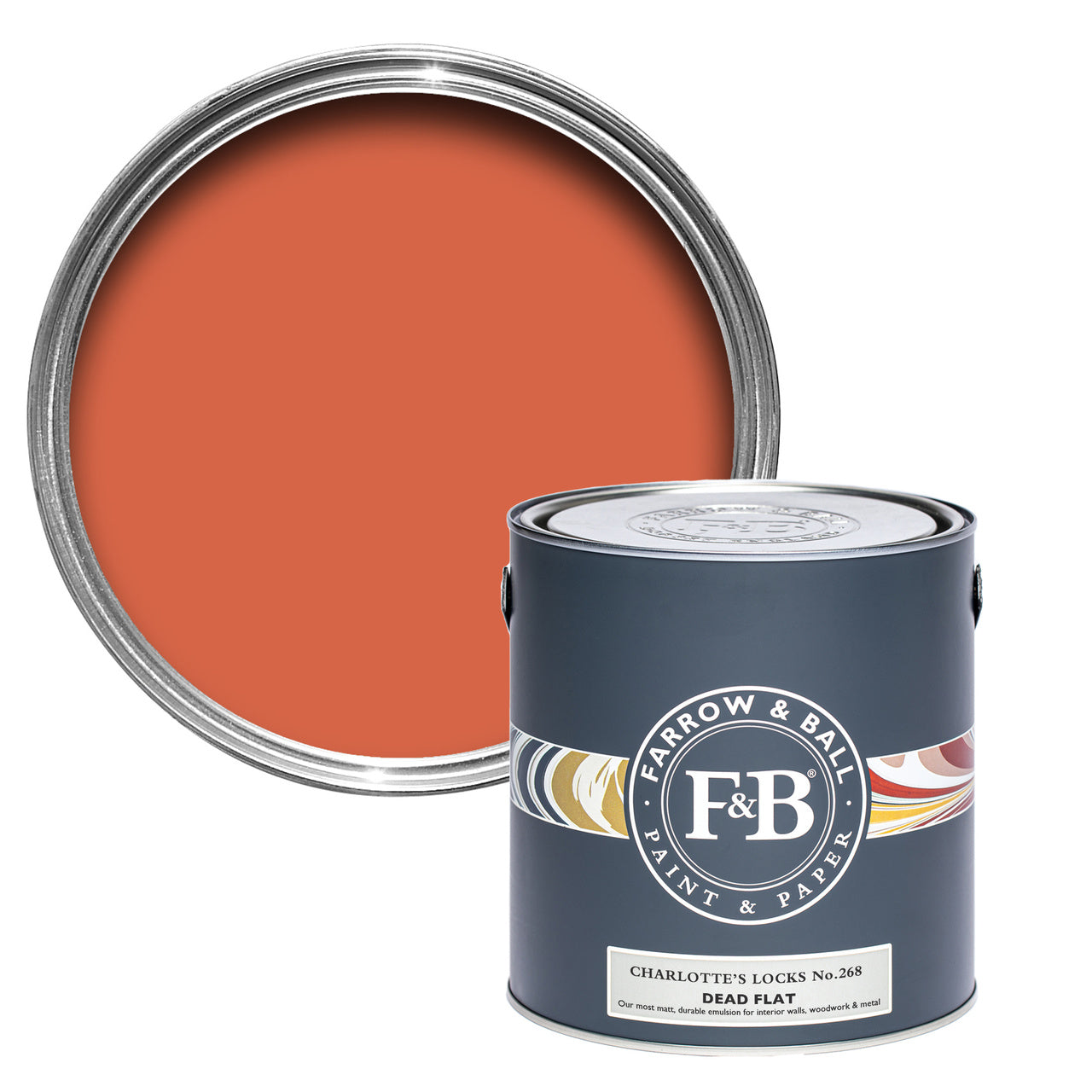 Charlotte's Locks No.268 paint tin and swatch
