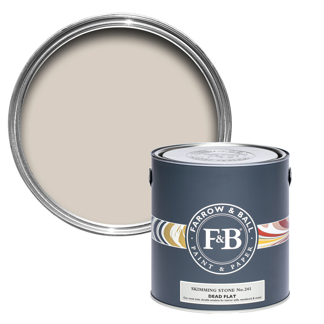 Skimming Stone No.241 paint tin and swatch