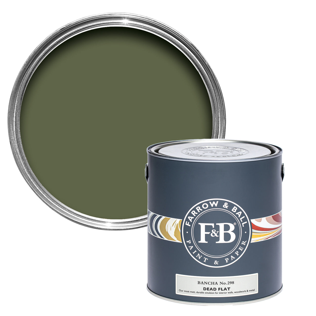 Bancha No.298 paint tin and swatch