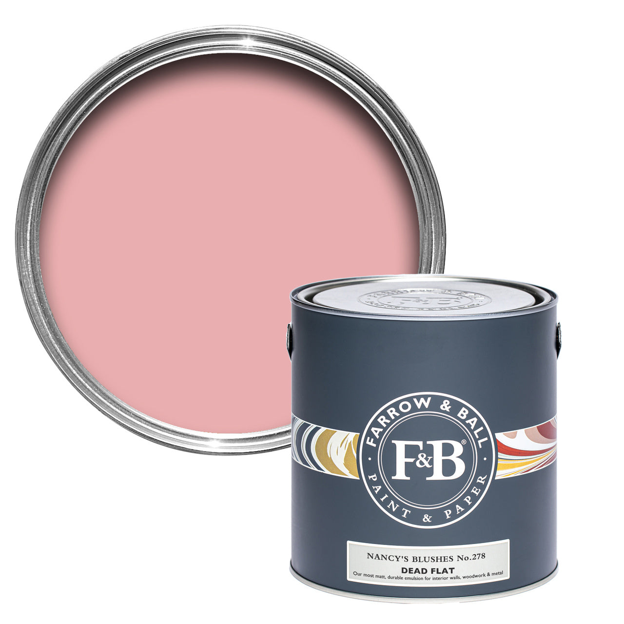 Nancy's Blushes No.278 paint tin and swatch