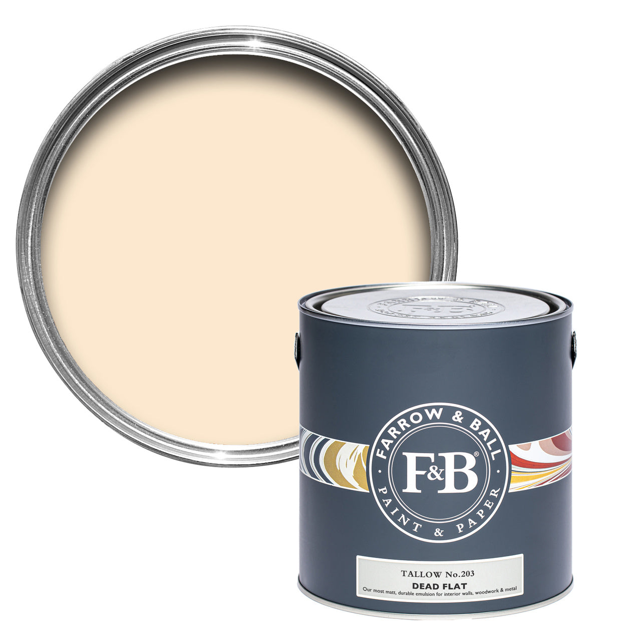 Tallow No.203 paint tin and swatch