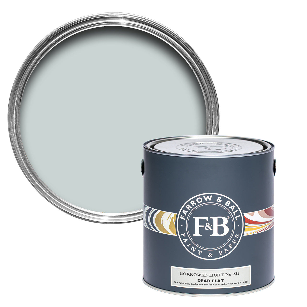 Borrowed Light No.235 paint tin and swatch