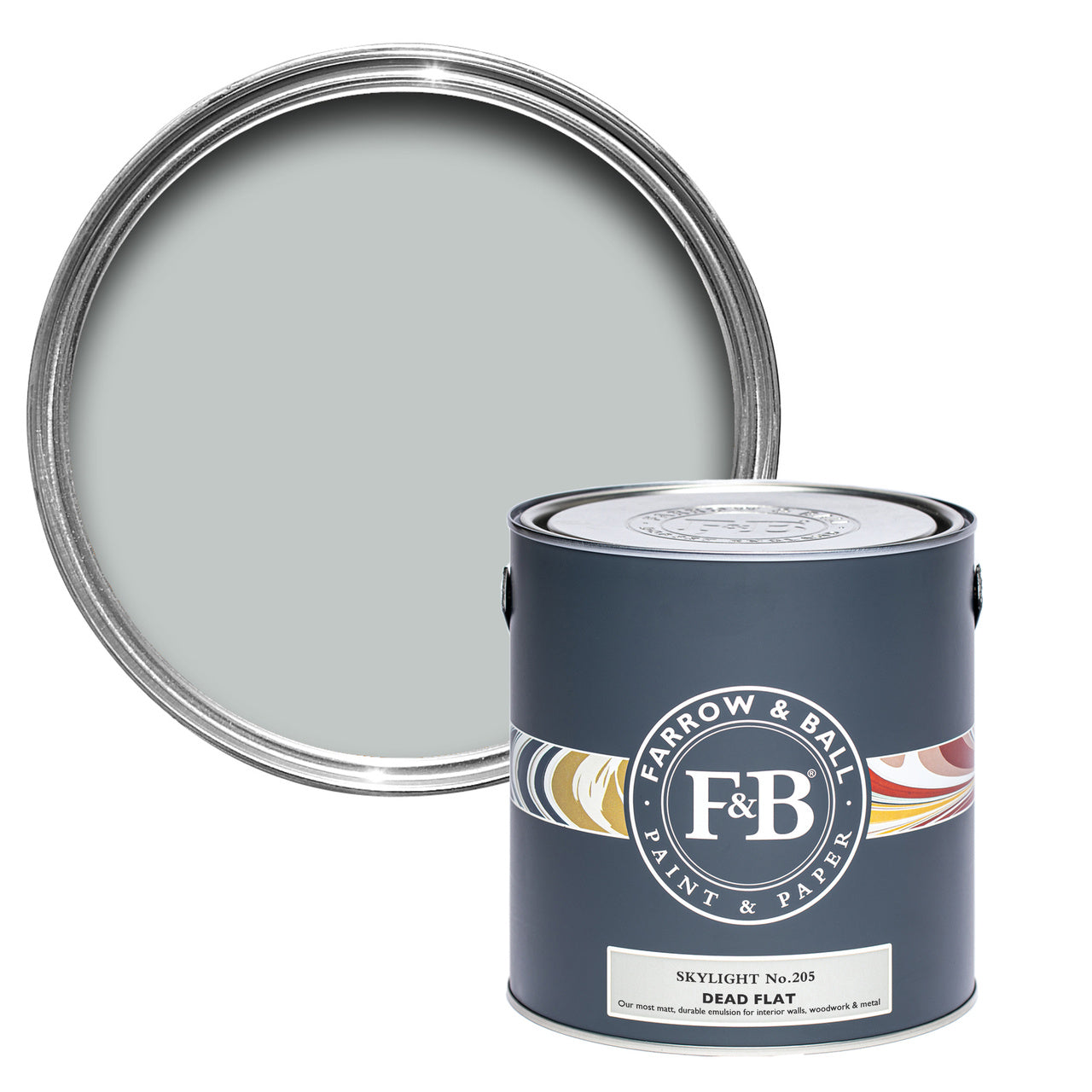Skylight No.205 paint tin and swatch