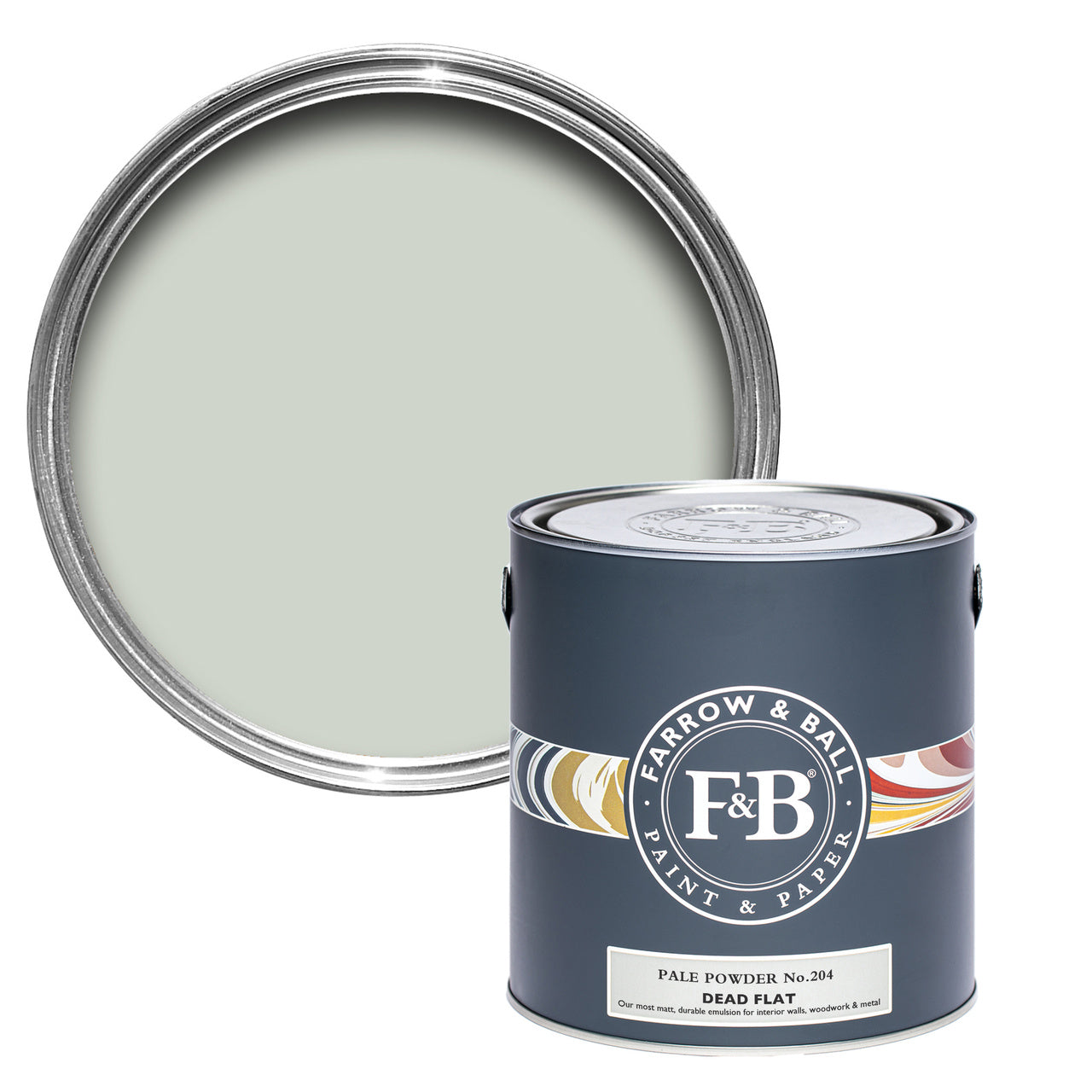 Pale Powder No.204 paint tin and swatch