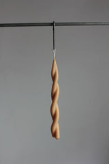 Twisted Candle, Groundnut by WAX Atelier, hand-dipped beeswax, view 3