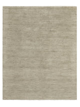 Armadillo Odessa Rug in Travertine, overhead view of the hand-knotted afghan wool weave and edge finish