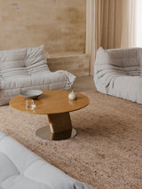 Armadillo Meadow Rug in Tamarillo, detail of the wool weave and texture