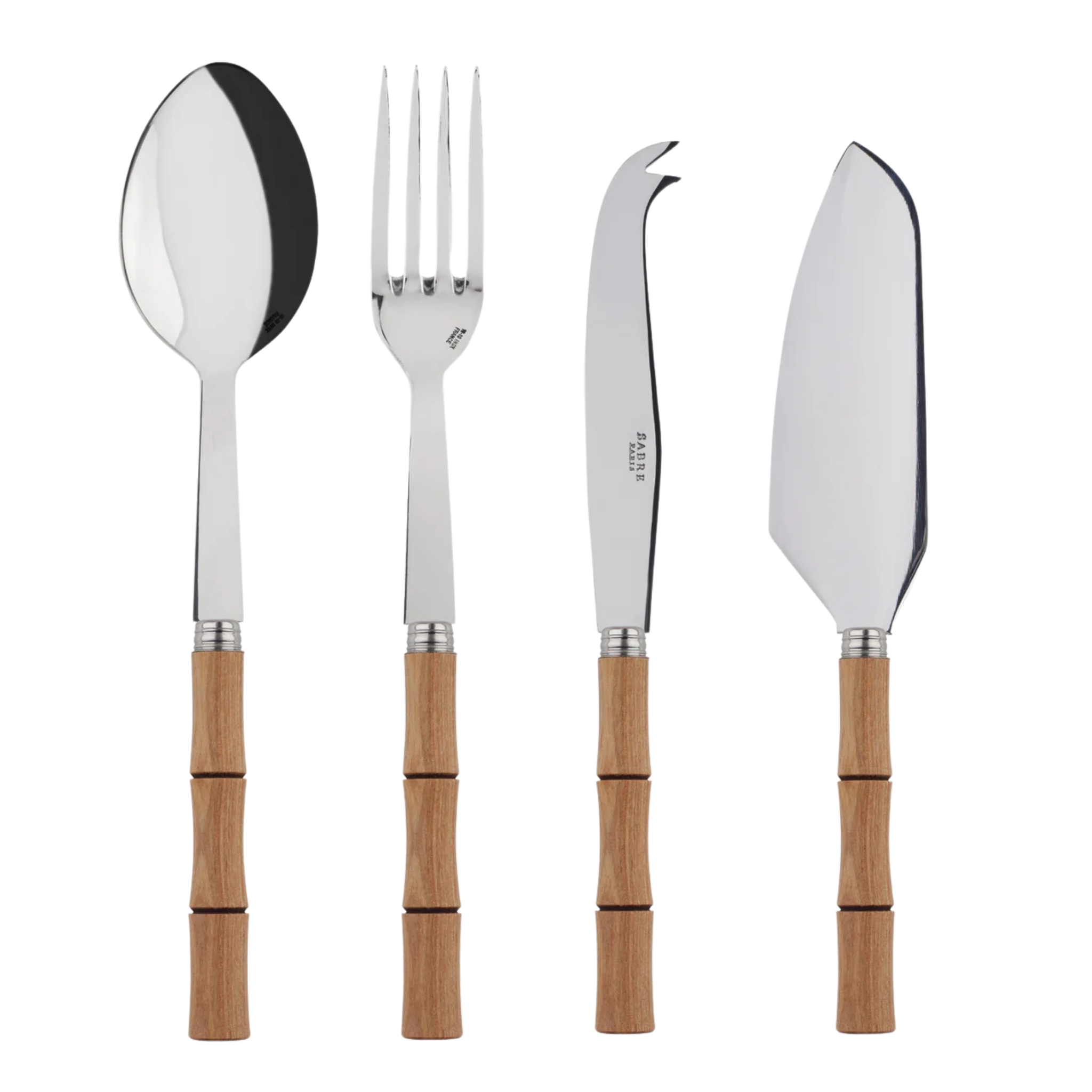 Bamboo Set of 4 Serving Pieces - Light Press Wood