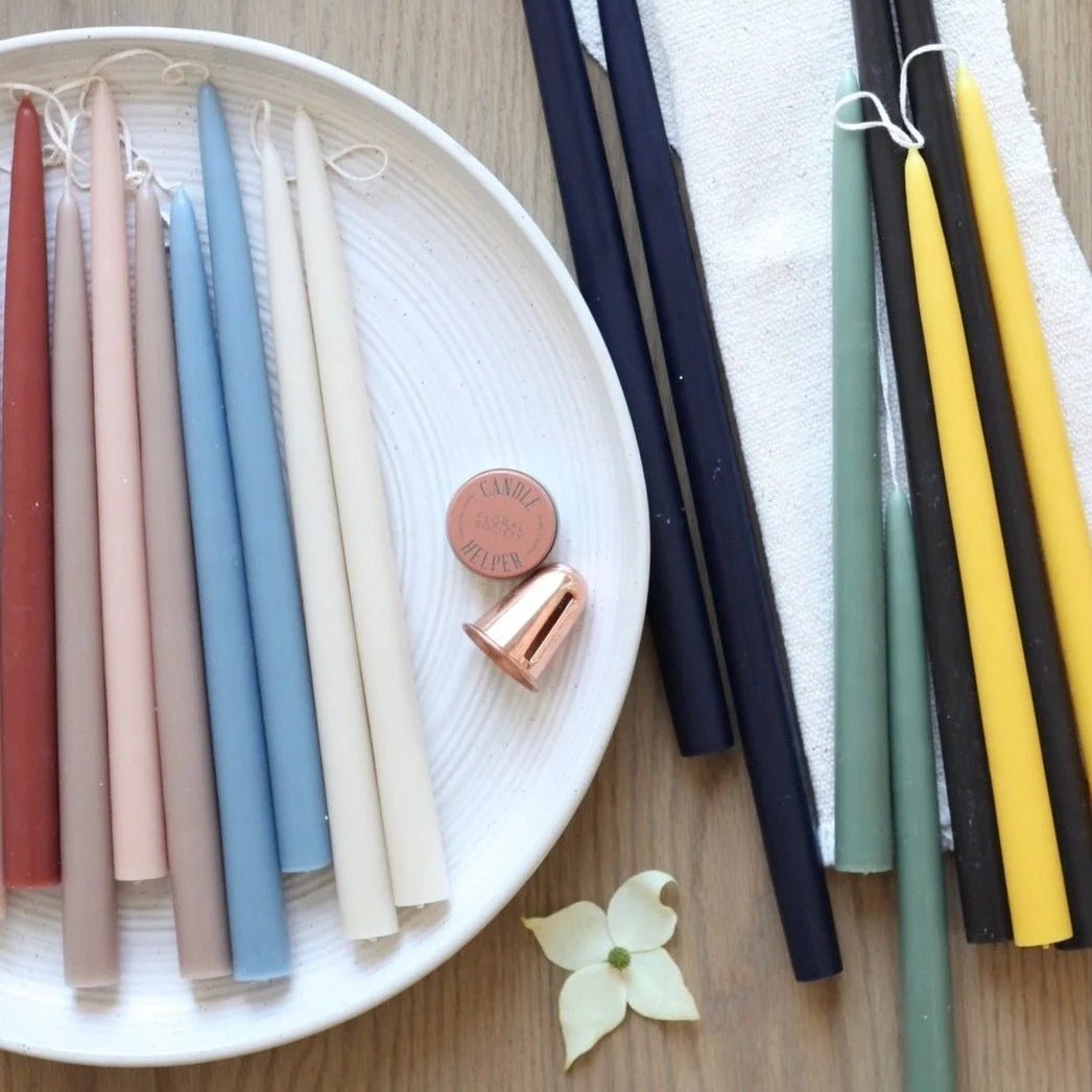18" Dipped Taper Candles - Parchment