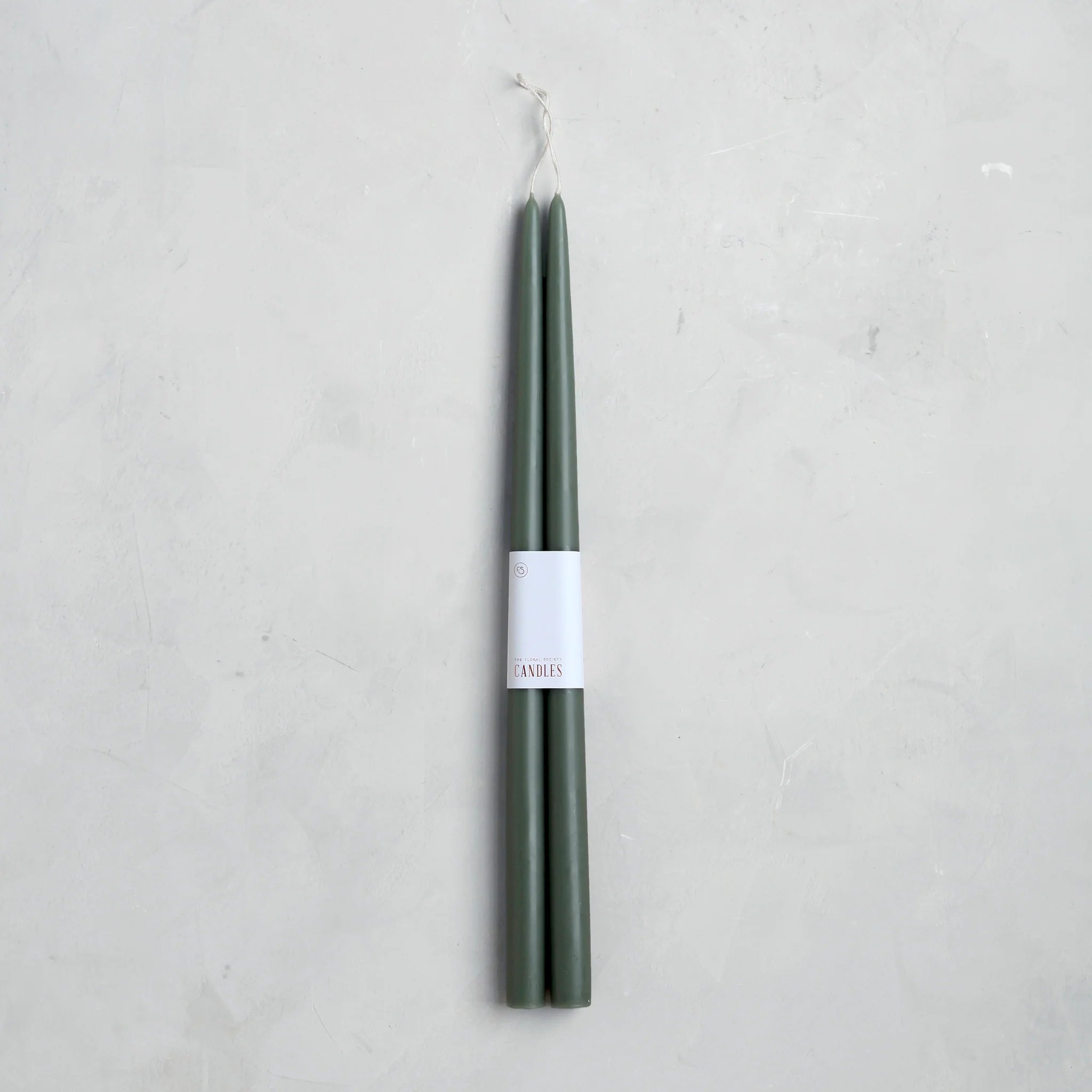 18" Dipped Taper Candles - Moss