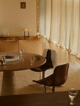 Arroyo Rug by Armadillo, handwoven felted wool rug, styled in a room at Calimia Home