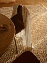 Armadillo Arroyo Rug in Chalk, detail of the felted wool weave and texture