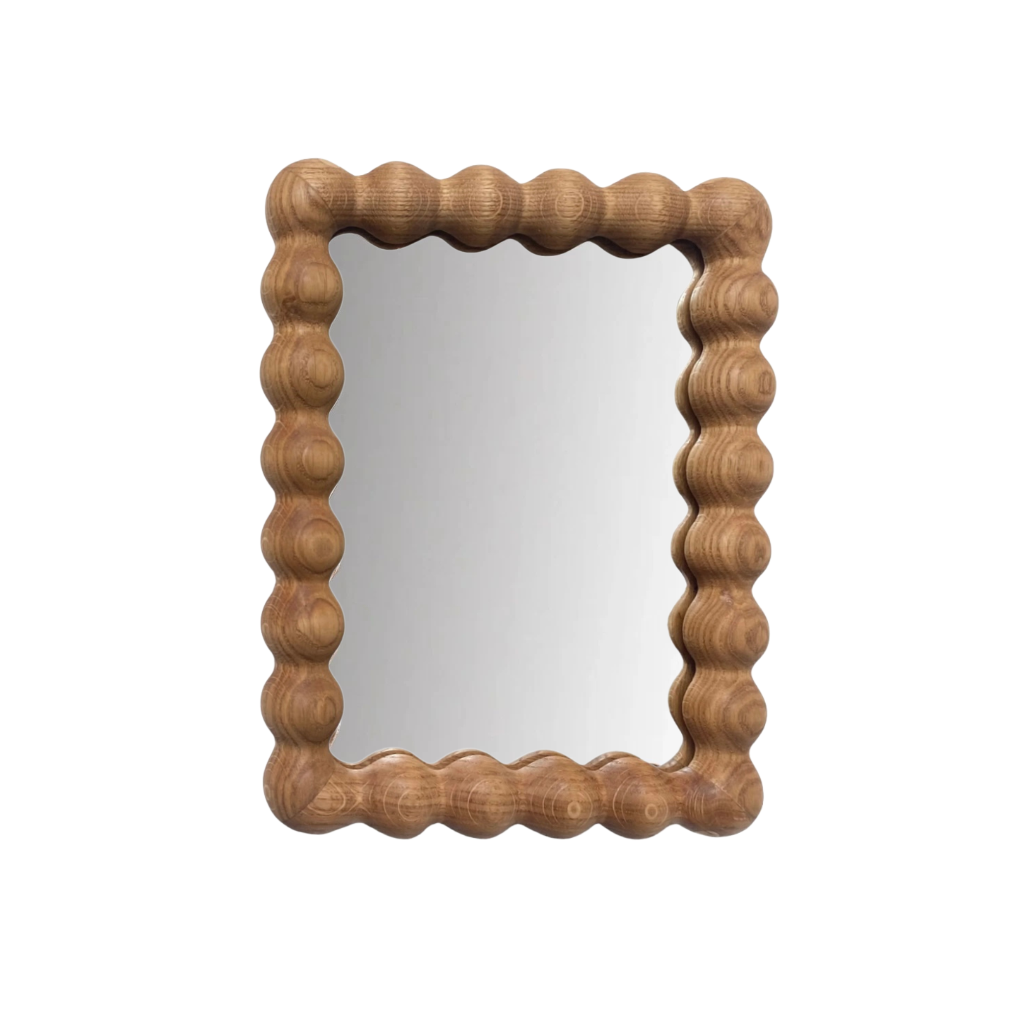 Cloakroom Bobbin Mirror - Natural Oak