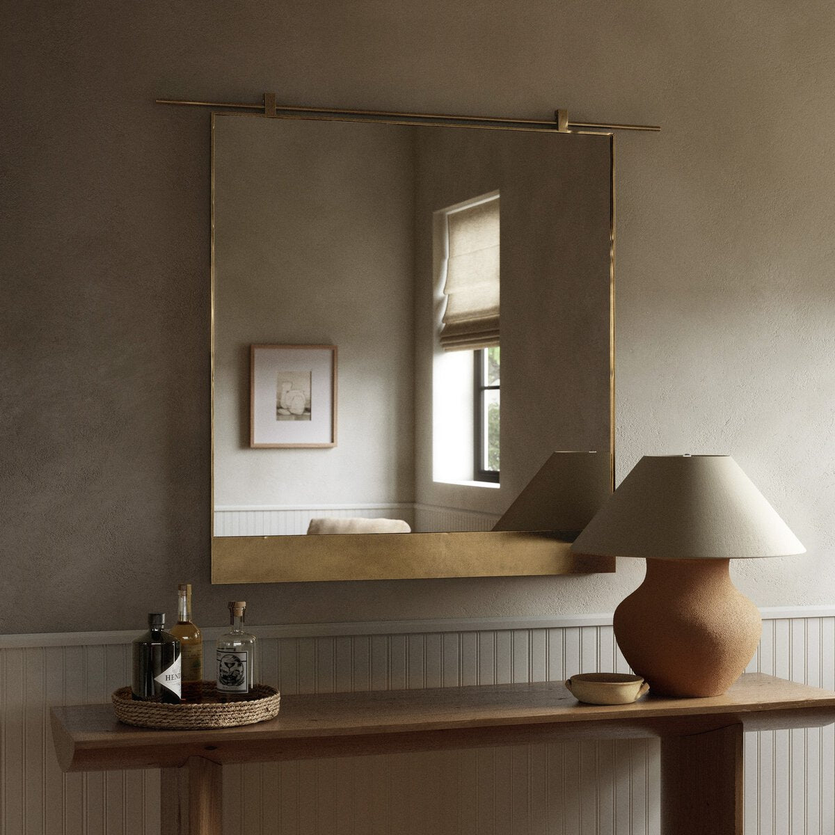 Small Iron Bar Mirror