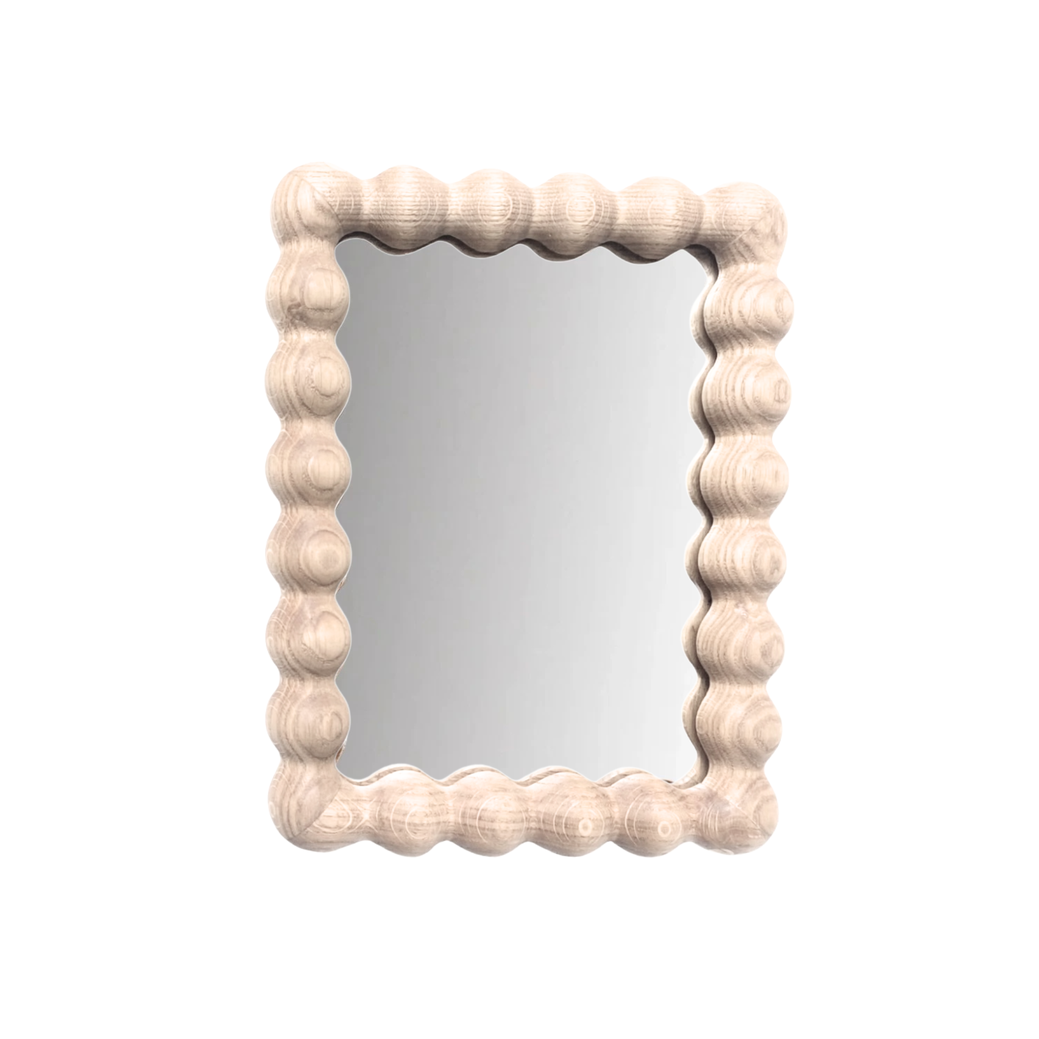 Cloakroom Bobbin Mirror - Limed Oak